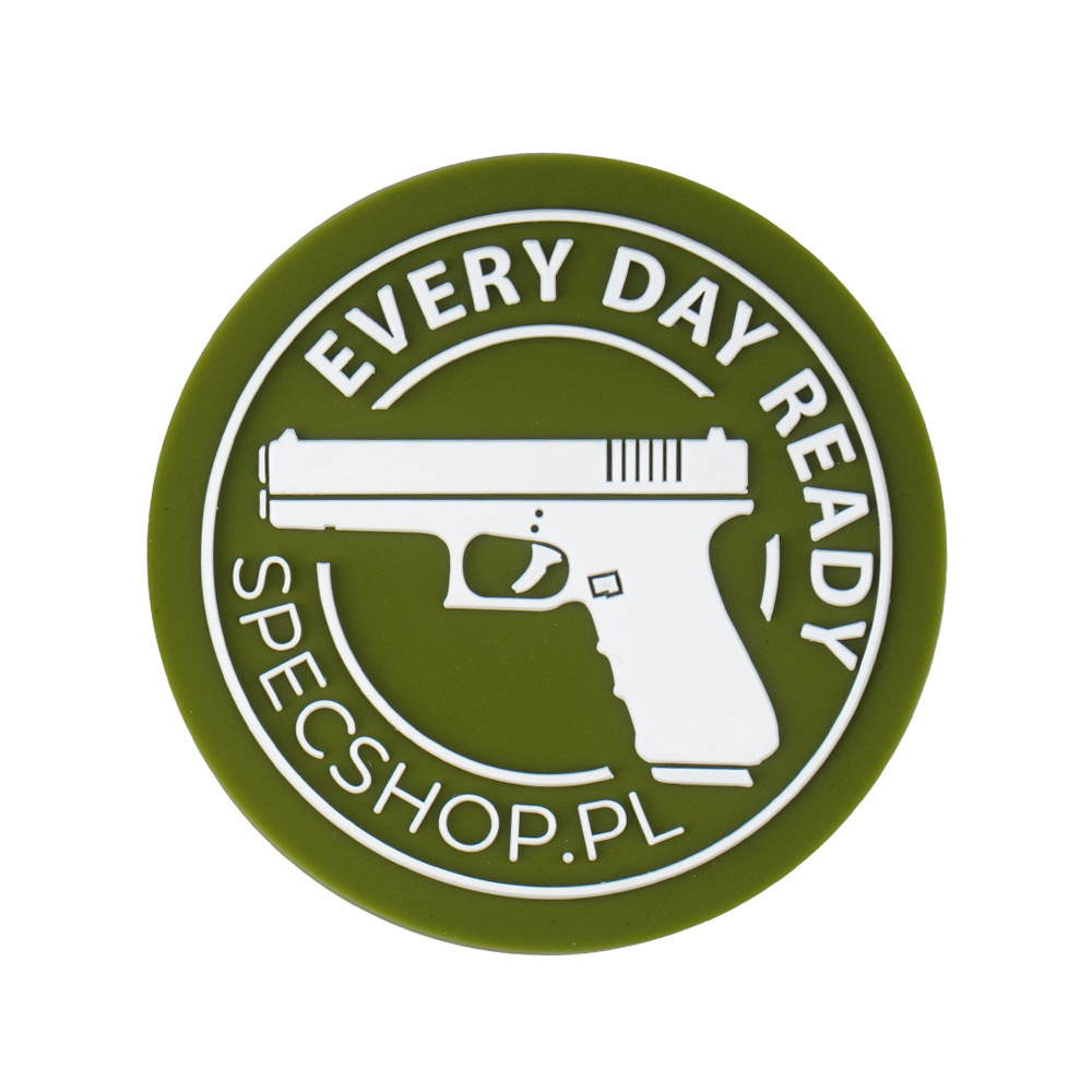 Tactical Patch with Velcro Round Green 50x50 mm