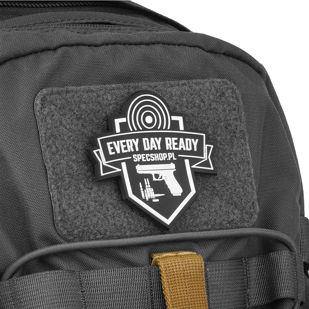 Tactical Patch with Velcro Shield Black 67x70 mm