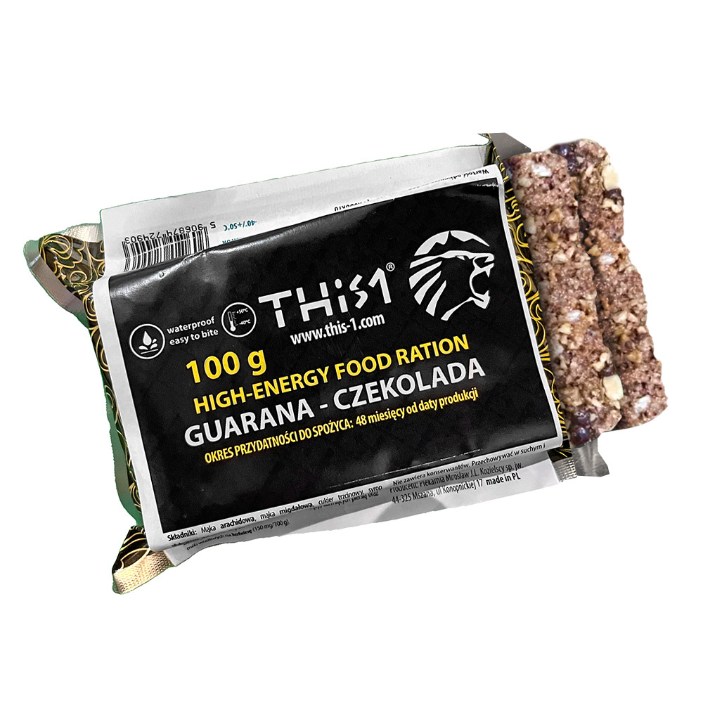 This1 Survival Energy Bar Guarana / Chocolate 555 kcal 100 g