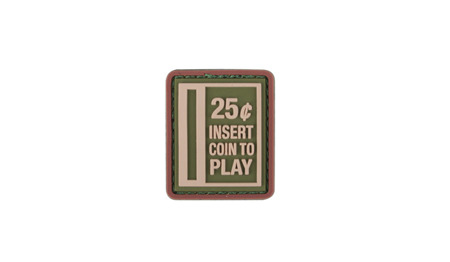 101 Inc. - 3D Patch - Insert Coin to Play - Green - 444130-7148 -  3D PVC Morale Patches