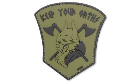 101 Inc. - 3D Patch - Keep Your Oaths - OD Green -  3D PVC Morale Patches