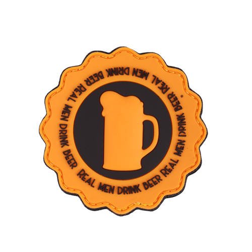 101 Inc. - 3D Patch - Real Men Drink Beer - Orange - 444130-7311 