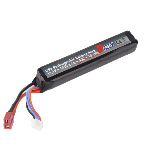 ASG AEG Battery LiPo 11,1V 1450 mAh 30C TConnector [1] 19365 best price check