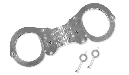 Alcyon - Steel handcuffs - Hinged - Double lock - Silver - 5005