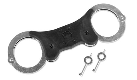 Alcyon - Steel rigid handcuffs with Double lock - Silver - 5050-R - Handcuffs