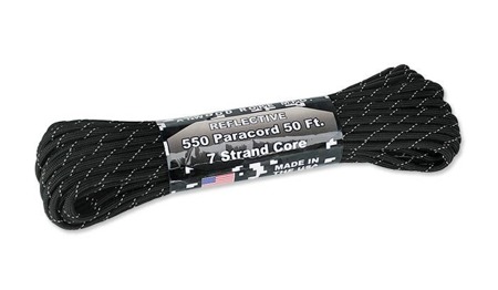 Atwood Rope MFG - Paracord 550-7 - 4 mm - Reflective Black - 50ft - Paracord