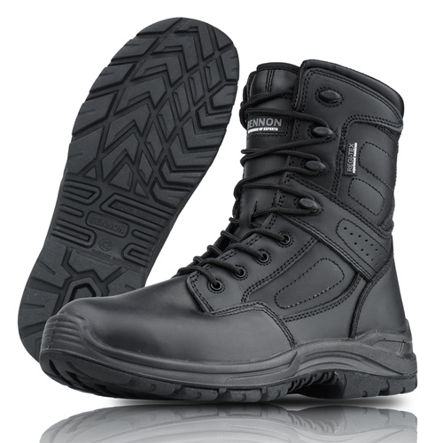 Bennon - Commodore O2 Military Boots - Leather - Regi-Tex - Black - Z30366v01 - Military Boots