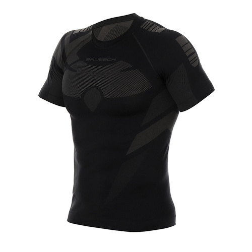 Brubeck - DRY thermoactive T-shirt - Black-Graphite - SS11970 - Thermoactive Underwear