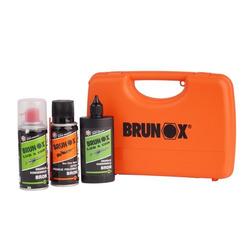 Brunox - Gun cleaning set with carrying case - 2 x Lub&Cor + Gun Care Spray - Cleaning Accessories