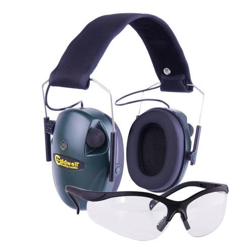 Caldwell - E-Max® Low Profile Electronic Hearing Protection with Shooting Glasses - 487309 - Safety Glasses