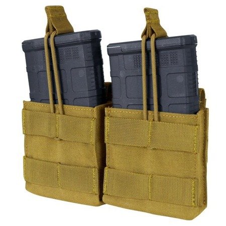 Condor - Open Top Double M14 Mag Pouch - Coyote Brown - MA24-498 - Magazine & Ammo Pouches
