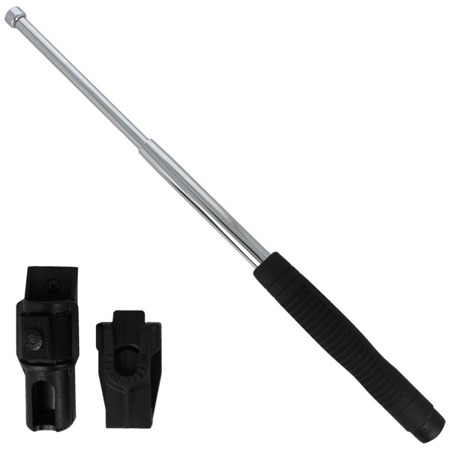 ESP - Hardened expandable baton with holder - 18" - Ergonomic handle - Chrome - EXB-18HE CHR BH-54 - Expandable Batons, Tonfas