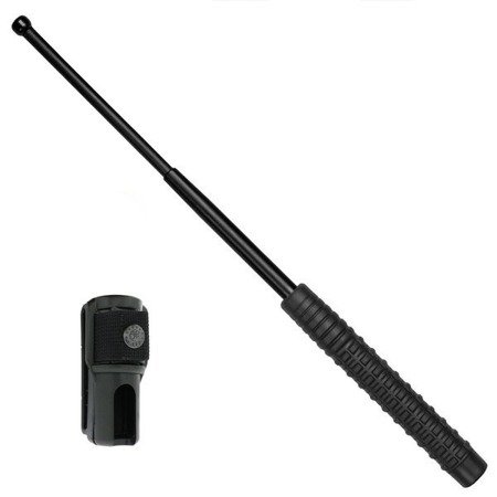 ESP - Non-hardened expandable baton with holder - 16" - Anti-slip handle - Black - ExB-16N BLK BH-02 - Expandable Batons