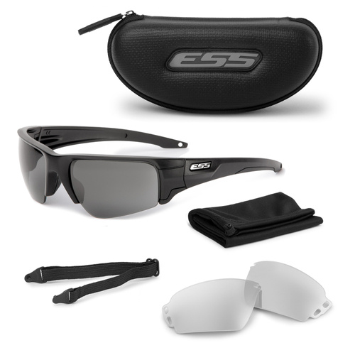 ESS - Crowbar Silver Logo Kit - Clear / Smoke Gray - EE9019-02 - Sunglasses