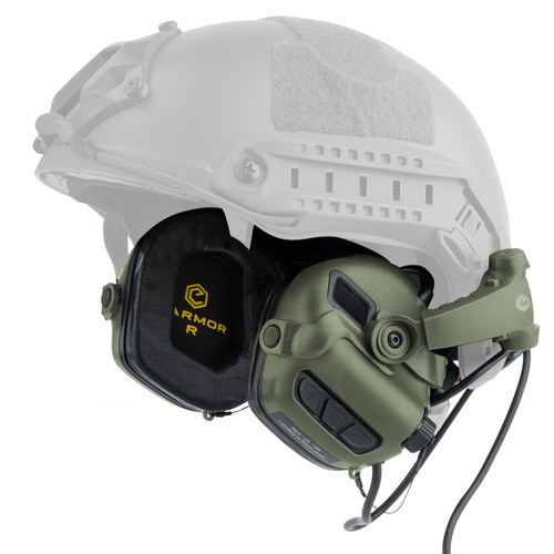 Earmor - Active Hearing Protectors for Helmets M31X Mark 3 - Foliage Green - M31X-FG-MARK3 - Active Headphones