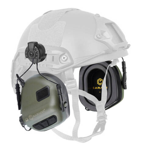 Earmor - M32H PLUS Communication Headset for Helmets - ARC Mount - Foliage Green - M32H-FG/ARC (PLUS) - Communication