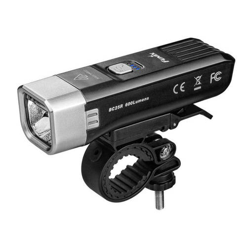 Fenix - LED Bicycle Flashlight - 600 lumens - 2600 mAh - Black - BC25R - LED Flashlights