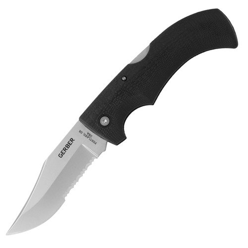 Gerber - Gator Clip Point Serrated Folding Knife - 31-003614 - Folding Blade Knives