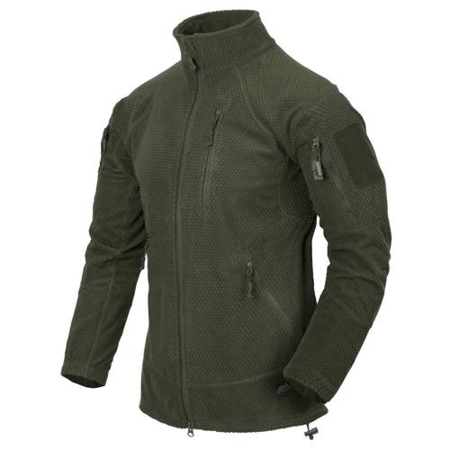 Helikon - Alpha Tactical Grid Fleece Jacket - Olive Green - BL-ALT-FG-02 - Fleece Jackets