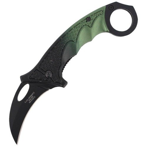 Herbertz Solingen - Knife Karambit Black-Green 60 mm - 575212 - Folding Blade Knives