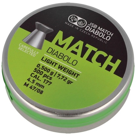 JSB - Green Match Light Weight Pellets - 4.51 mm - 0.500g - 500 pcs - 000005-500-5 - Diabolo