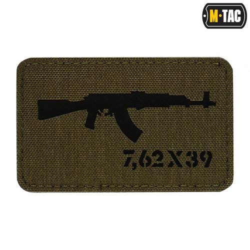 M-Tac - AKM 7.62x39 Laser Cut Patch - Ranger Green/Black - 51110232 - Morale Patch