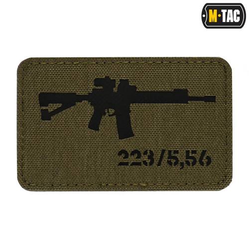 M-Tac - AR-15 223/5.56 Laser Cut Patch - Ranger Green/Black - 51111232 - Morale Patch