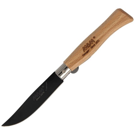 MAM - Folding knife Black Titanium, Beech Wood 83 mm - 2085 - Folding Blade Knives