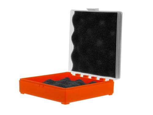 Megaline - Transport Box - 11x11x3.5 cm - Orange-transparent - 607/0001OT - Gun Bags & Cases