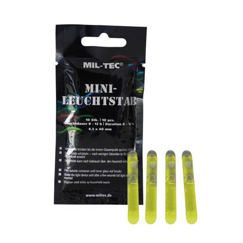 Mil-Tec - Lightstick - Mini - 4.5 x 40 mm - 10 pcs - Yellow - 14931515 - Glow Sticks