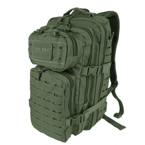 Mil-Tec - Small Assault Pack Laser Cut - OD Green - 14002601 - City, EDC, one day (up to 25 liters)