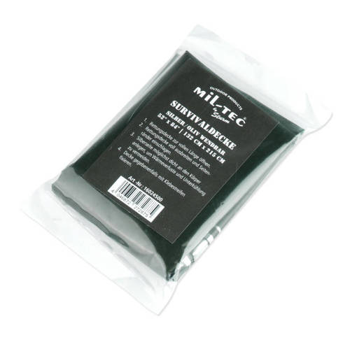 Mil-Tec - Survival Blanket - OD / Silver - 16024500 - First Aid