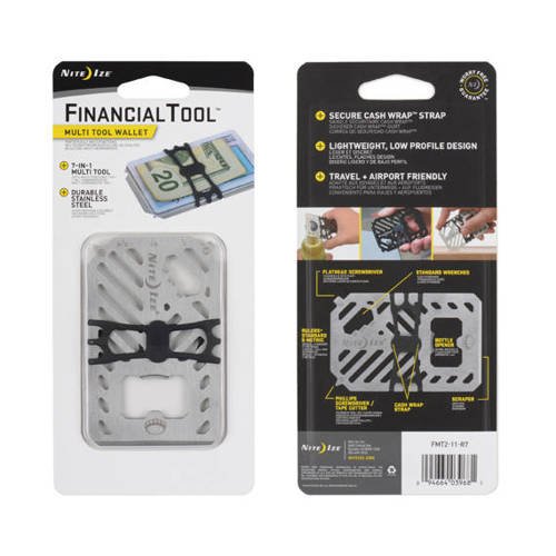 Nite Ize - Financial Tool Multi Tool Wallet - Stainless - FMT2-11-R7 - Gift Idea up to €12.5