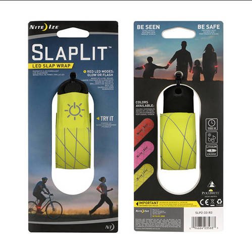 Nite Ize - SlapLit LED Slap Wrap - Ver.2 - Neon Yellow - SLP2-33-R3 - Bicycle Flashlights