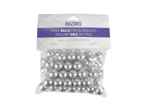 RazorGun - Steel Balls for Slingshot - .50 cal - 50 pcs - Slingshots