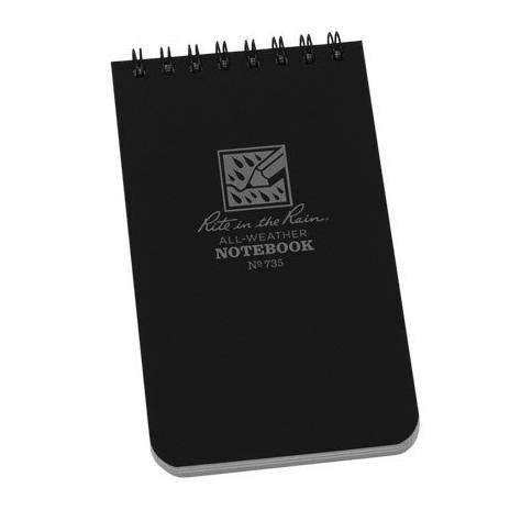 Rite in the Rain - All-Weather Notebook - 3 x 5" - 735 - Black - Notebooks & Accessories