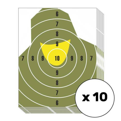 Shooting target NT 23P Mini Soldier Bust - 195 x 250 mm - 10 pcs - T07012MINI  - Targets & Timers