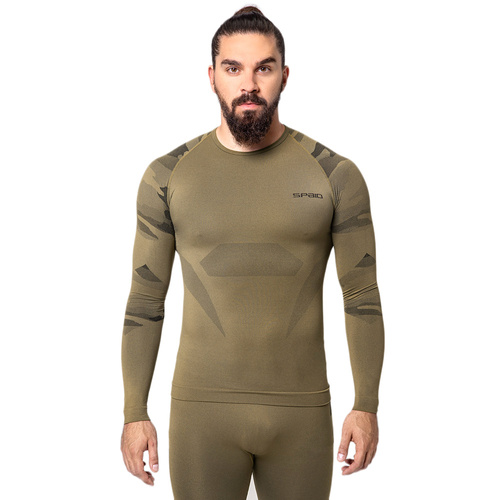 Spaio - Tactical Long Sleeve Thermal Shirt - Forest Green - Thermoactive Underwear