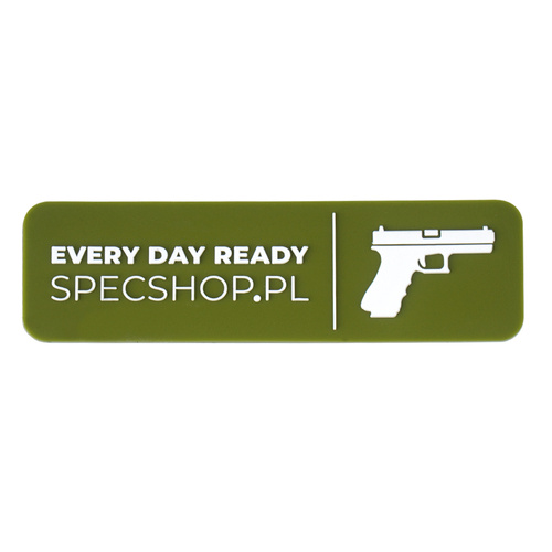 SpecShop.pl - Tactical Patch with Velcro - Rectangular - Green - 24x80 mm -  3D PVC Morale Patches