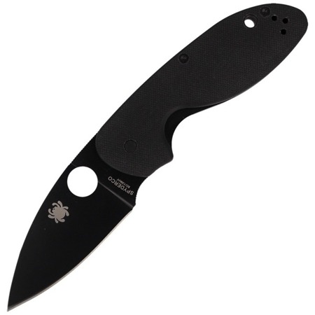 Spyderco - Efficient™ G-10 Black / Black Blade PlainEdge™ Knife - C216GPBBK - Folding Blade Knives