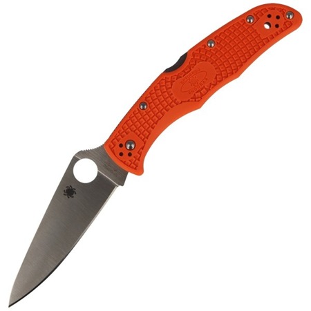 Spyderco - Endura® 4 FRN Flat Ground Orange Knife - C10FPOR - Folding Blade Knives