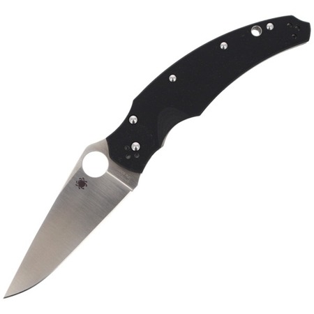 Spyderco - Opus Black G-10 PlainEdge Knife - C218GP - Folding Blade Knives