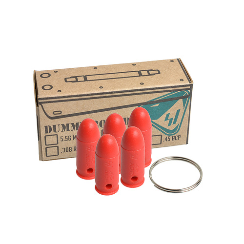 Strike Industries - Dummy Round .45 ACP - 5 pcs - SI-DR-45ACP - Snap Caps & Safety Flags