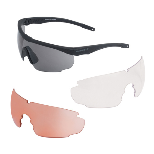 SwissEye - Ballistic Glasses Blackhawk With Visor Set - Black Frame - 40421 - Safety Glasses