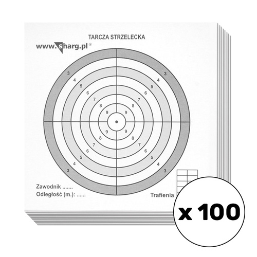 Universal Shooting Target - 140 x 140 mm - 100 pcs - 100-02 - Targets