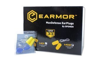 Earmor - MaxDefense Schaumstoff-Gehörschutzstöpsel - M02 - BOX 100 Stück