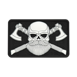 M-Tac - 3D-Emblem - Bearded Skull - Schwarz / Weiß - 51113236