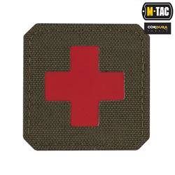 M-Tac - Medic Cross Laser Cut Patch - Cordura 500D - Rot / Ranger Green - 51122323
