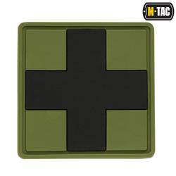 M-Tac - Medic Cross Square 3D PVC Patch - Schwarz/Olive - 51124102
