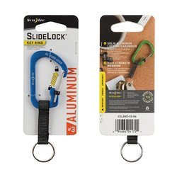 Nite Ize - SlideLock® Schlüsselanhänger Aluminium - Blau - CSLAW3-03-R6